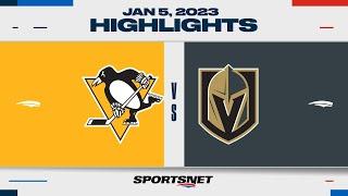 NHL Highlights | Penguins vs. Golden Knights - January 5, 2023