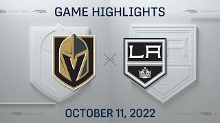 NHL Highlights | Golden Knights vs. Kings - October 11, 2022