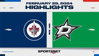 NHL Highlights | Jets vs. Stars - February 29, 2024