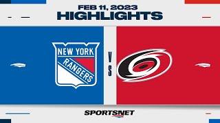 NHL Highlights | Rangers vs. Hurricanes - February 11, 2023