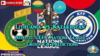 Lithuania vs Kazakhstan | 2020-21 UEFA Nations League | Group C4 Predictions eFootball PES2020