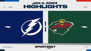 NHL Highlights | Lightning vs. Wild - January 4, 2023