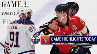 Edmonton Oilers vs Florida Panthers (6/10/24) Highlights Stanley Cup Final Game 2 | 2024 NHL Season