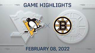 NHL Highlights | Penguins vs. Bruins - Feb. 8, 2022
