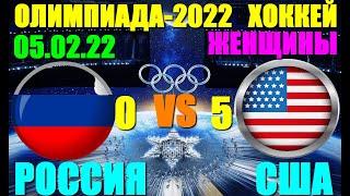 Олимпиада-2022: Хоккей. Женщины. 05.02.22. Россия - США: 0:5.  Разгромная победа!