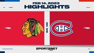 NHL Highlights | Blackhawks  vs. Canadiens - February 14, 2023