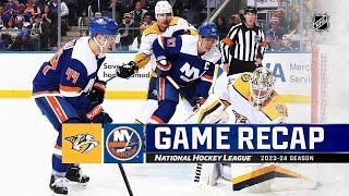 Нэшвилл Предэйторз - Нью-Йорк Айлендерс | 6 апреля, 2024 | Обзор матча | Регулярный сезон НХЛ