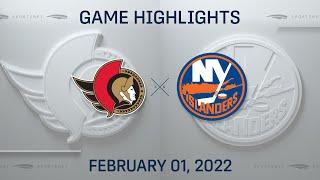 NHL Highlights | Senators vs. Islanders - Feb. 1, 2022