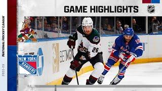 Coyotes @ Rangers 11/13 | NHL Highlights 2022