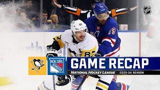 Питтсбург Пингвинз - Нью-Йорк Рейнджерс | 1 апреля, 2024 | Обзор матча | Регулярный сезон НХЛ